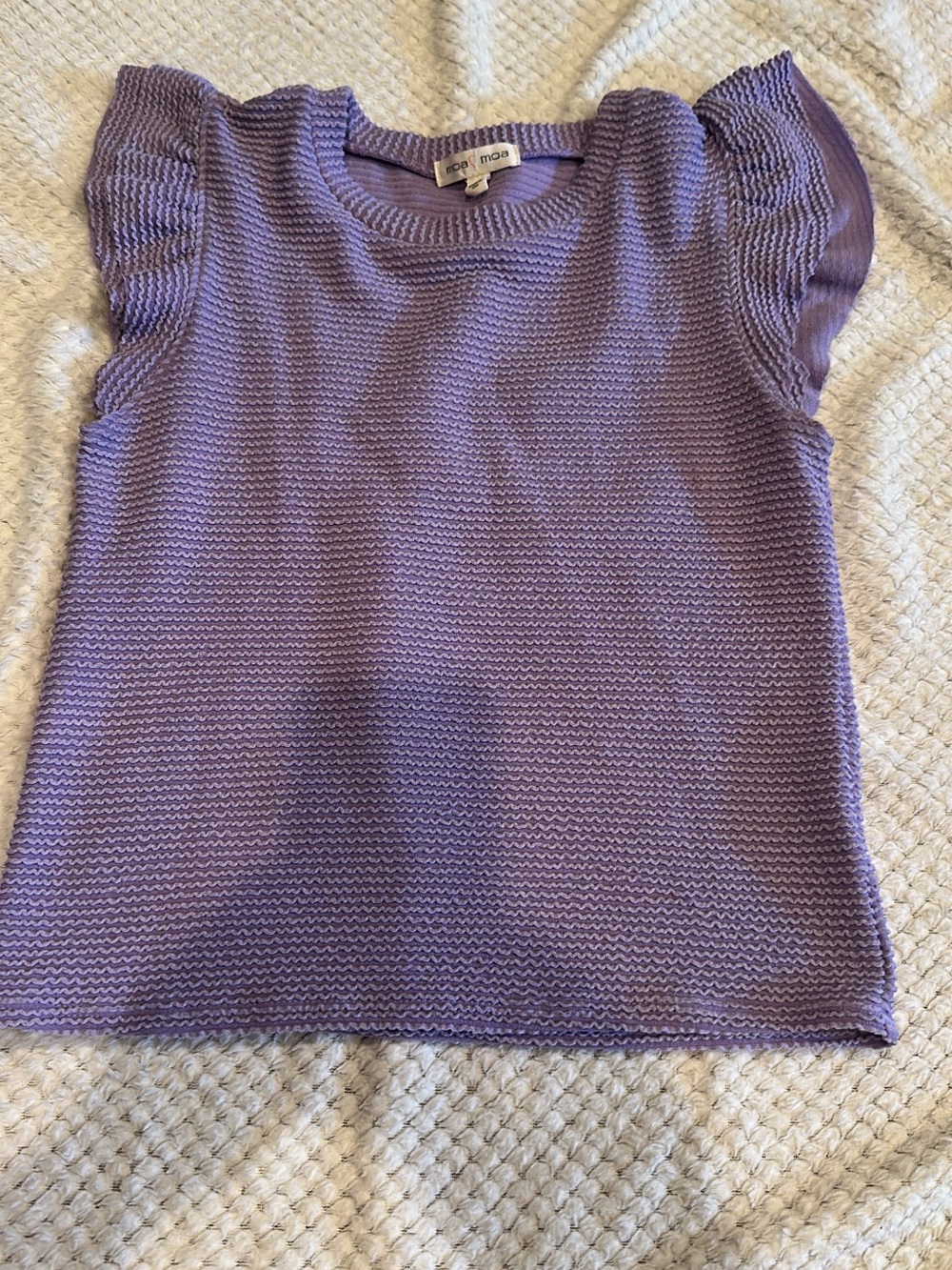 Moa Moa Lilac Knit Cap Sleeve Top